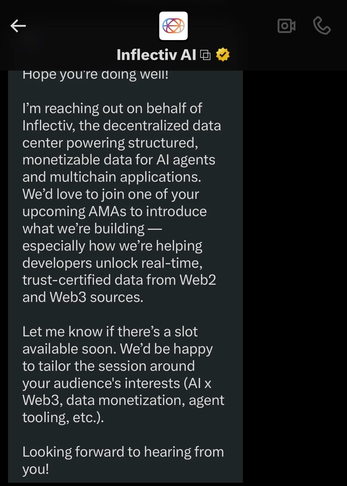 High-value partnership inquiries through direct messaging.